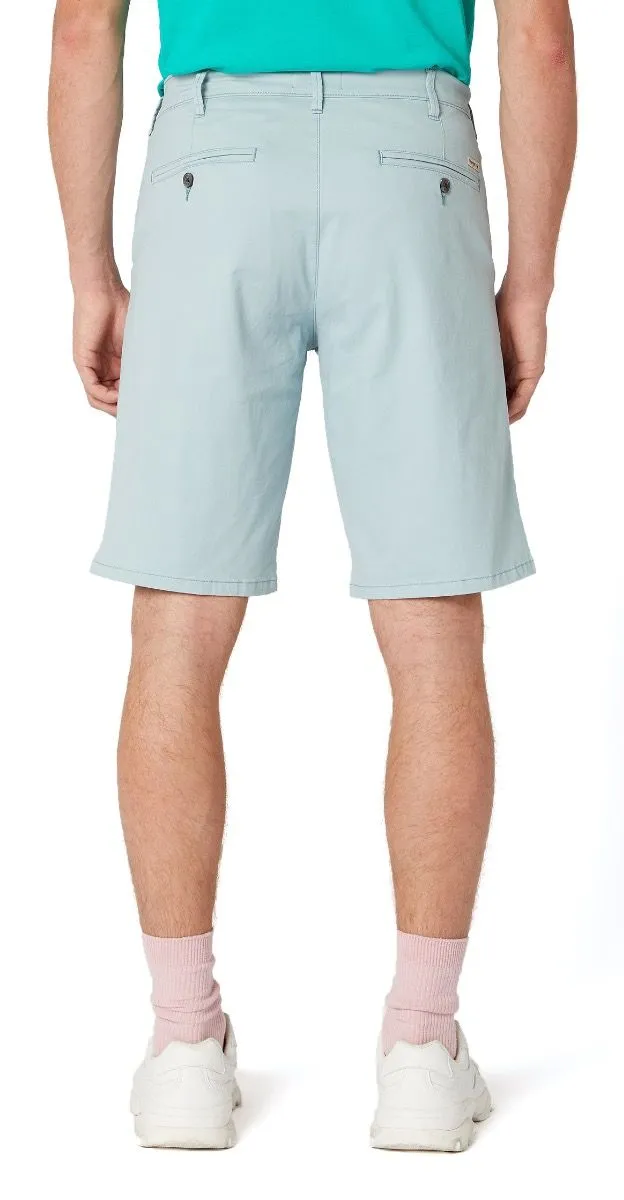 Wrangler Mist Blue Chino Casual Cotton Shorts