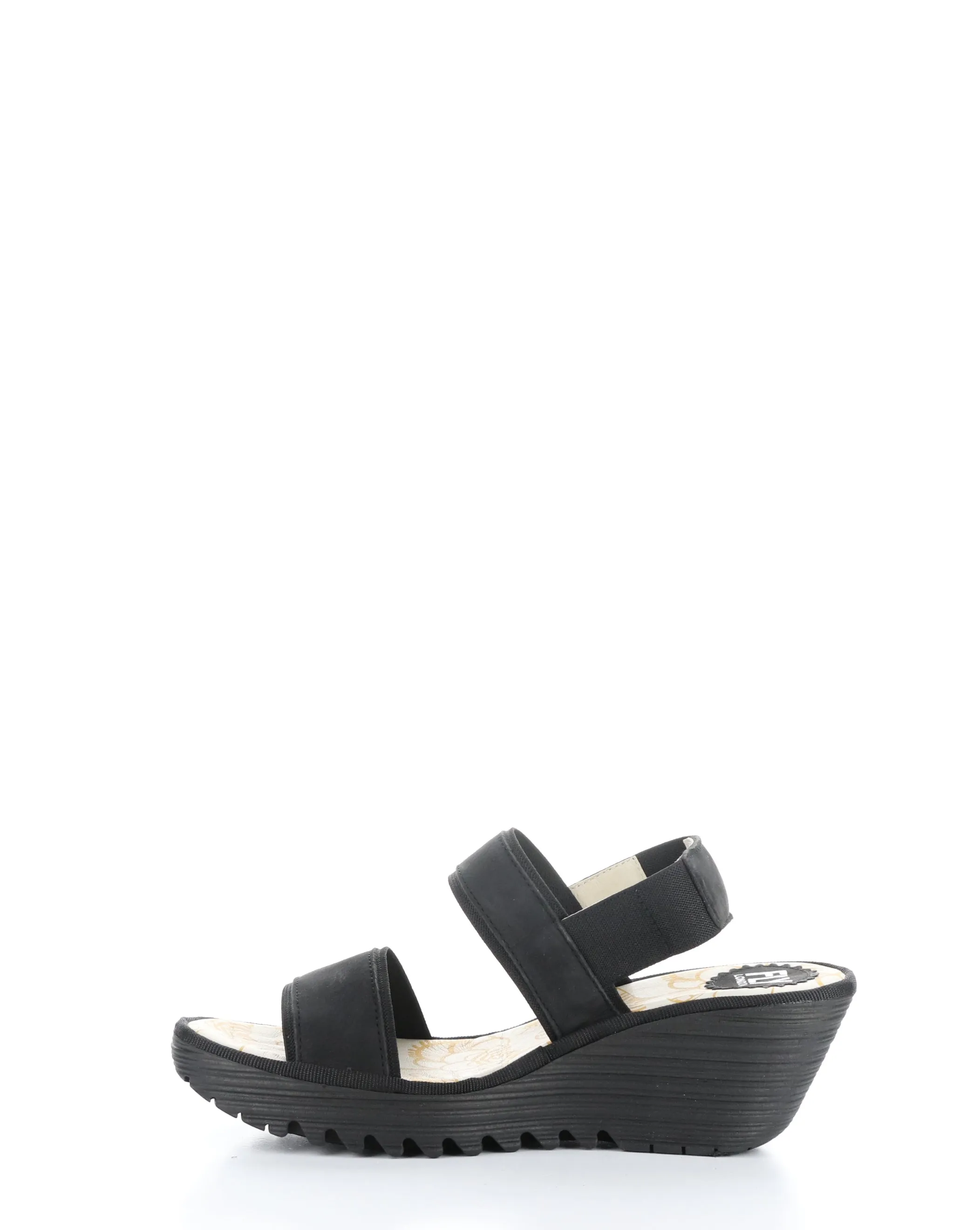 YACO416FLY Black Elasticated Sandals