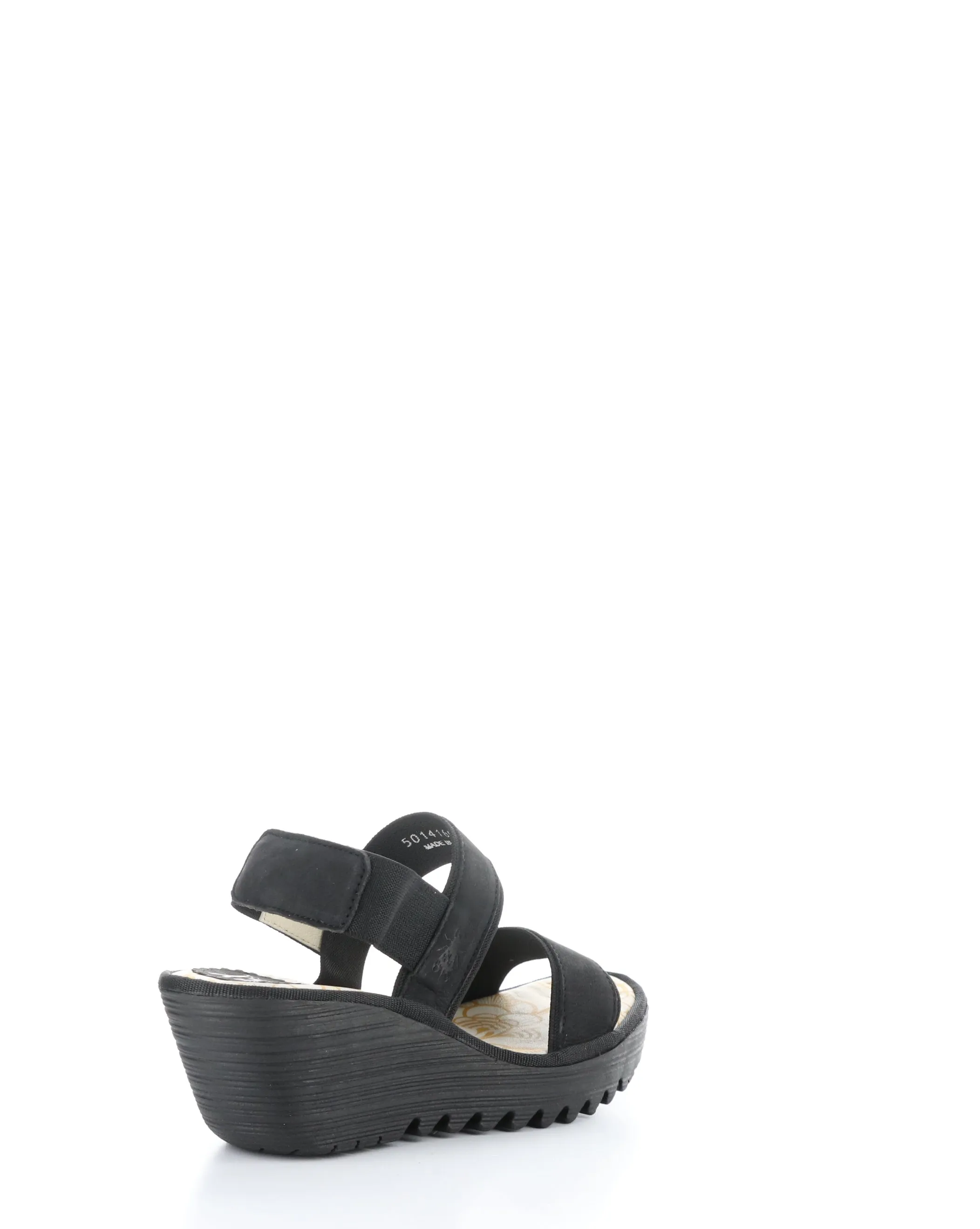 YACO416FLY Black Elasticated Sandals