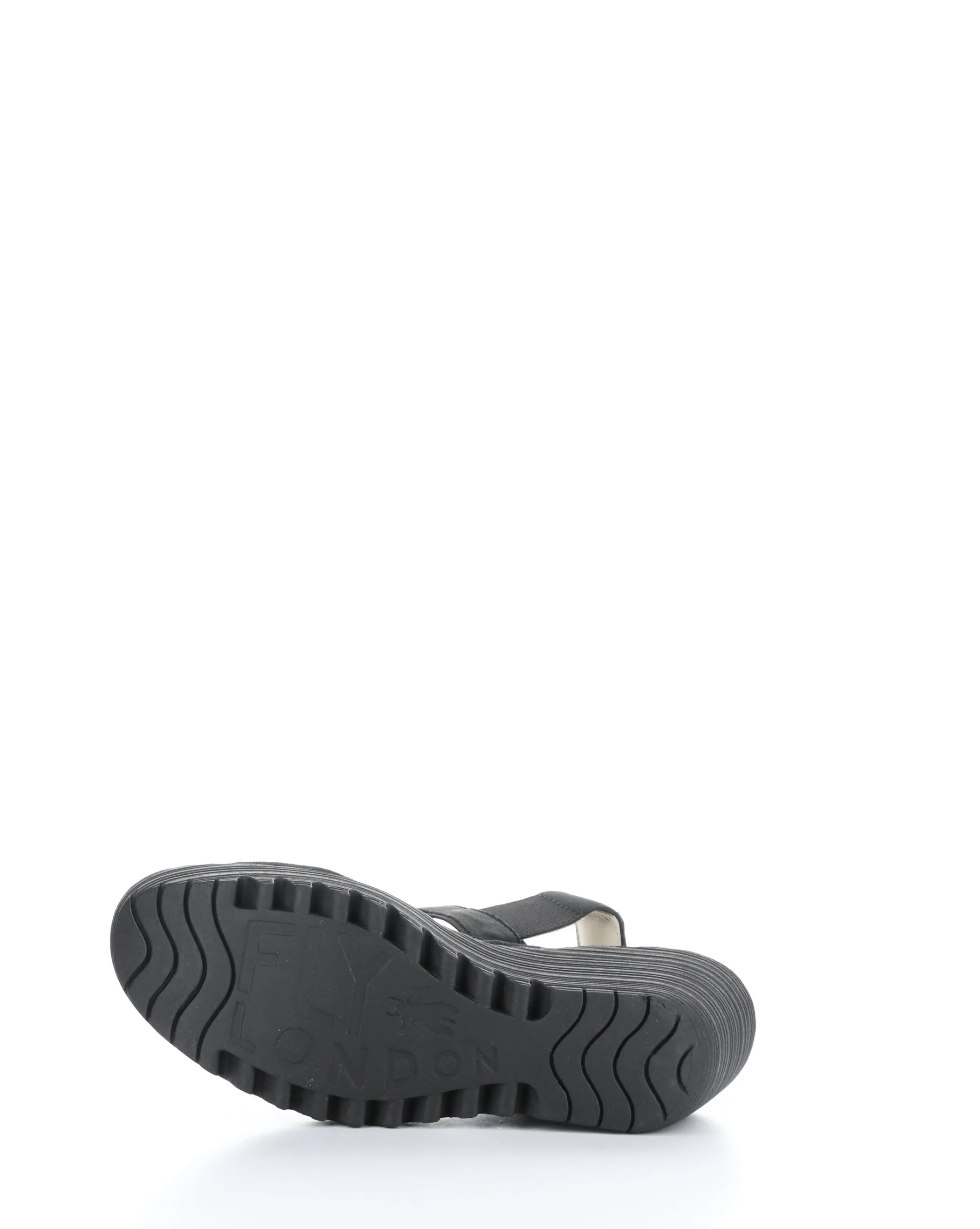 YACO416FLY Black Elasticated Sandals