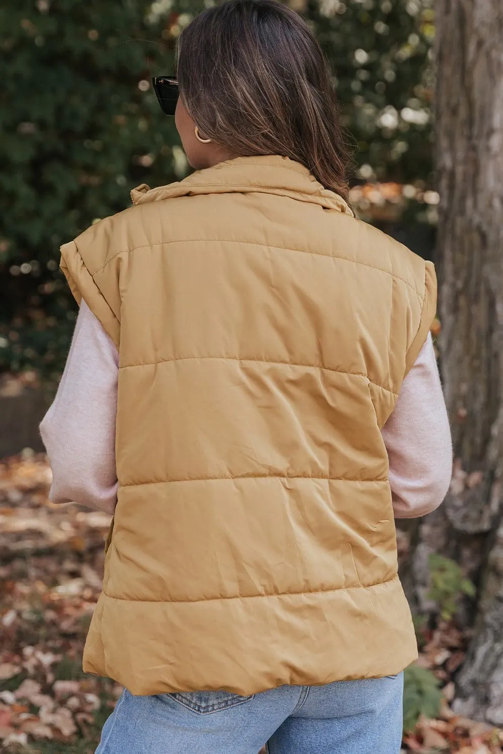 Zippered Vest Jacket with Pockets